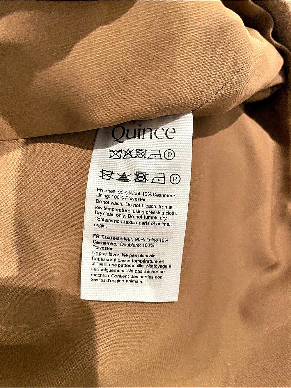 Quince Trench Coat in Brown Size Medium New - Picture 4 of 4